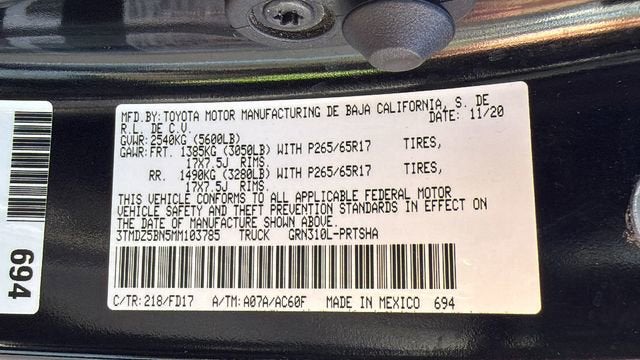 2021 Toyota Tacoma 4WD SR5